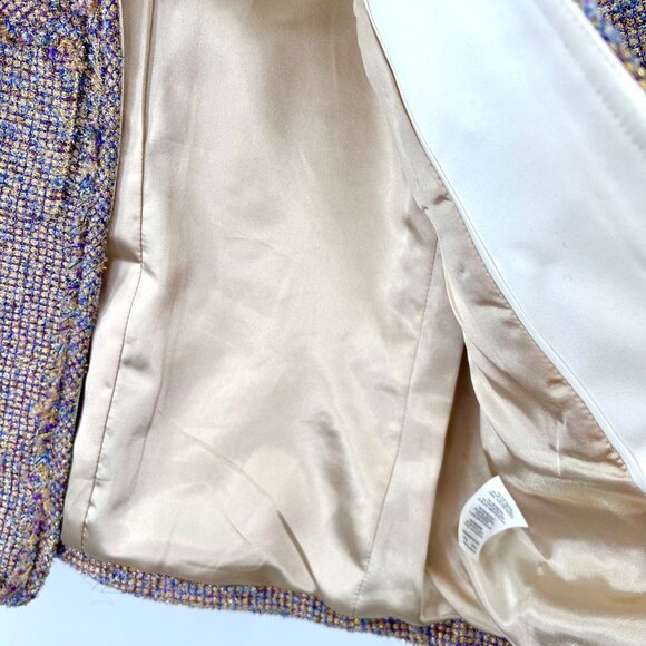GORGEOUS J. CREW PURPLE METALLIC GOLD TWEED BLAZER JACKET - 2 - Picture 5 of 5
